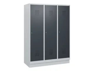 schoollocker,HxBxD 1630x1200x500mm,3vak,vak B 400mm,cil.-slot,sokkel - 1