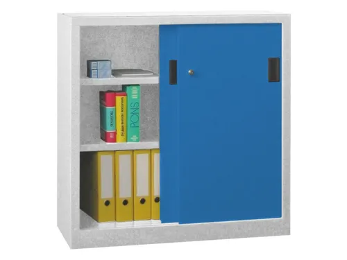 Schuifdeurkast Hxbxd 1000x1000x400mm 2 Oh Ral7035 Front Ral5012