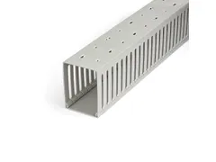 Kabelgoot met Open Sleuven en Deksel 2 Meter Grijs