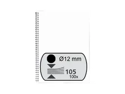 GBC Drahtbinderücken WireBind, A4, 34 Ringe, 14 Mm Für Max. 125 Seiten 100 Stueck