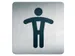 Infobord pictogram Durable 4954 vierkant wc heren 150mm