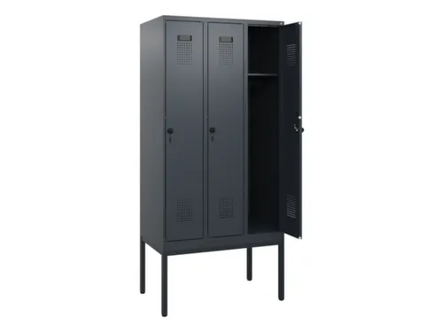 schoollocker,HxBxD 1950x900x500mm,3vak,vak B 300mm,draaigrendel