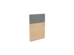 baliepaneel,v. bureau,aanbouw links,B 800mm,NE-esdoorn,BN8078-grijs