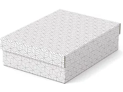 Home opberg- en geschenkdoos 26,5 x 36 x 10 cm wit