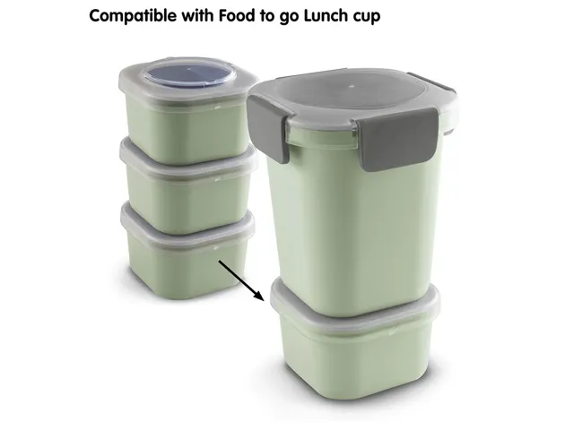 Sigma Home food to go lunchbakje 3 stuks groen - 9,3x9,3x16,7cm