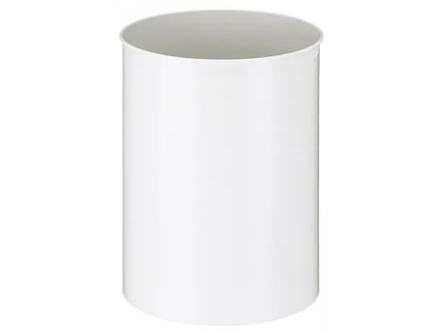 Ronde Papierbak Metaal 30 Liter Wit