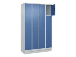 lockerkast,HxBxD 1950x1200x500mm,4x4vakken,vak B 300mm,cil.-slot