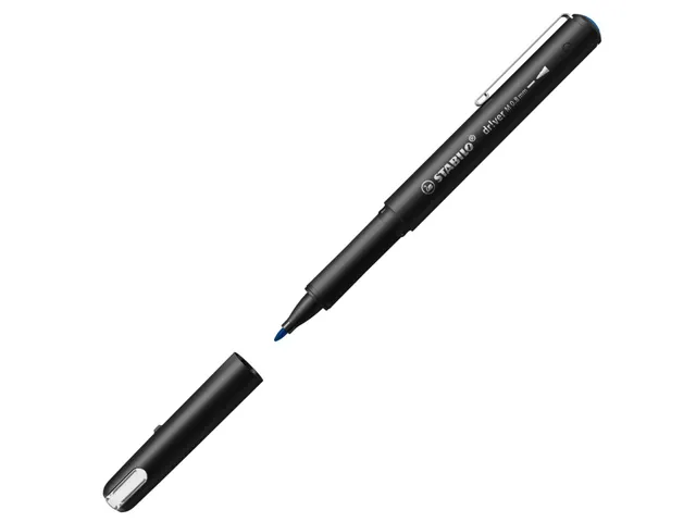 Fineliner STABILO dr!ver medium punt 0.8 mm Blauw