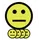 Magneet smiley 75mm emotie neutraal geel 5 stuks
