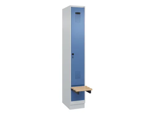 locker met bank,HxBxD 1950x300x815mm,1vak,vak B 300mm,draaigrendel