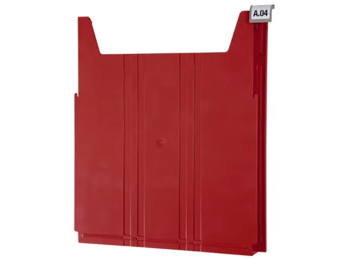 wandsorteerder,opbergvak,v. 34,HxBxD 42x262x302mm,plank(en) ABS,rood