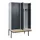 PBM-locker met bank,HxBxD 2120x1200x815mm,4vak,vak B 300mm
