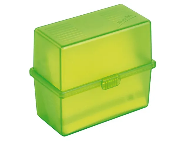 Steekkaartenbak DIN A8 groen transp.