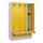 locker met bank,HxBxD 1950x1200x815mm,4vak,vak B 300mm,cilinderslot