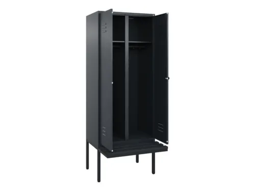locker voor scheiding van kleding,HxBxD 2120x800x815mm,2vak