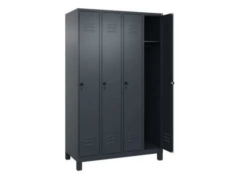 locker,HxBxD 1950x1200x500mm,4vak,vak B 300mm,draaigrendel,voeten