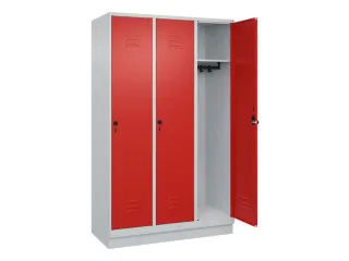 locker,HxBxD 1950x1200x500mm,3vak,vak B 400mm,draaigrendel,sokkel - 2