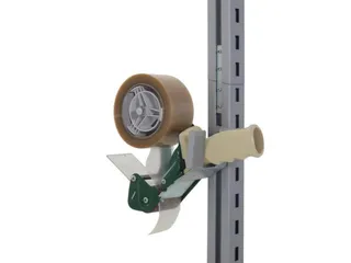 houder v. plakbandafroller,v. paktafel,HxBxD 78x110x38mm,staal,RAL9006 - 2