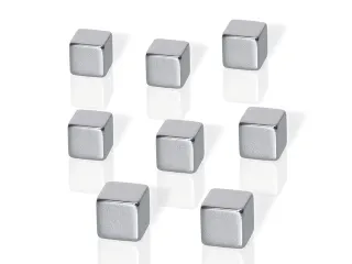 Magneten Be!board 8 stuks vierkant 10x10x10mm Zilver - 1