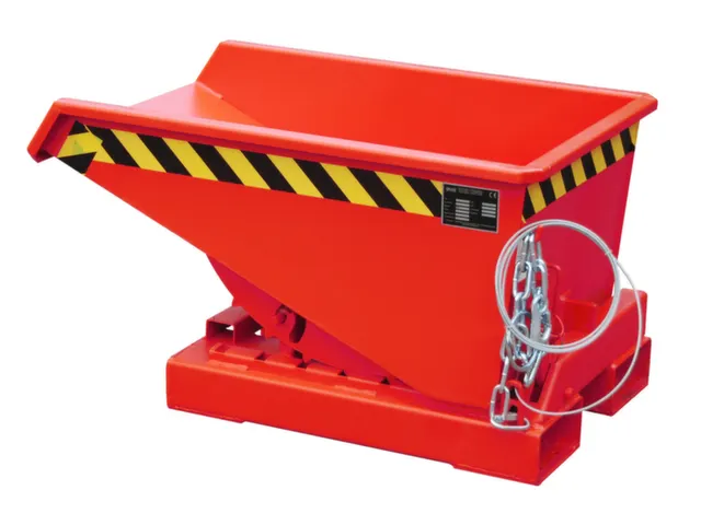 Kiepbak 0.15m³ Hxbxd 550x640x960mm Afrolautomaat Gelakt Ral3000