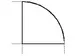 angle de liaison,90 °,HxlxP 740x800x800mm,panneau noyer,rond