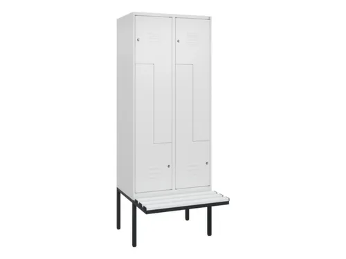 Z-garderobekast,HxBxD 2120x800x815mm,4vak,vak B 400mm,cil.-slot