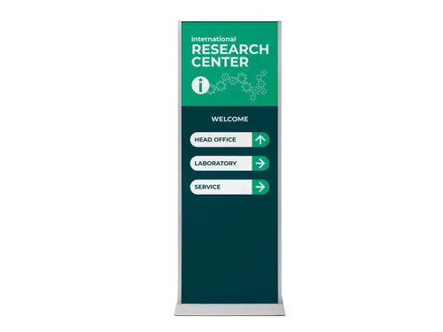 Totem Paneel+ Dubbelzijdige Display 70x200cm Zilver frame