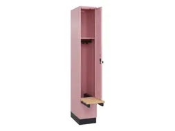 locker met bank,HxBxD 1950x300x815mm,1vak,vak B 300mm,draaigrendel