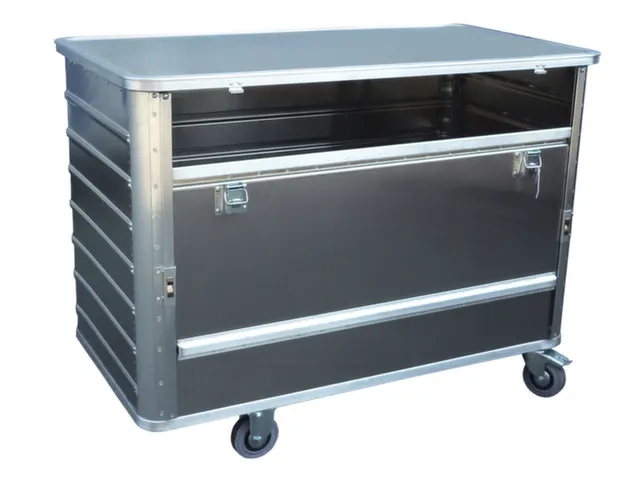 Bakwagens Van Aluminium Met Deksel 250kg 985x930x530mm 355l