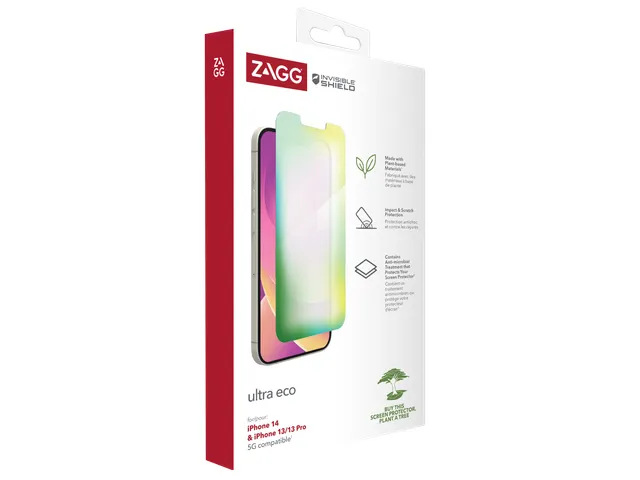 InvisibleShield Ultra Eco, Apple, iPhone 16e/14/13/13 Pro, Anti-bacté