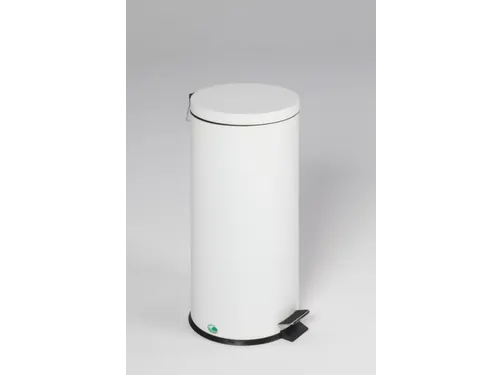 pedaalemmer,30l,HxØ 640x290mm,binnenbak kunststof,romp staal wit