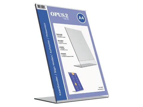 Kaarthouder Europel L-standaard A4 staand acryl