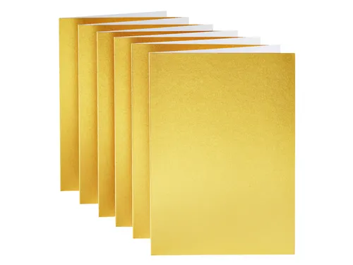 Correspondentiekaart Papicolor dubbel 105x148mm metallic goud pak 6st
