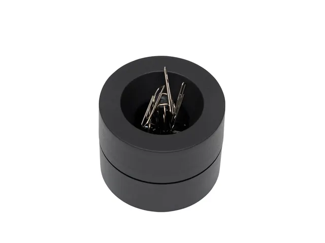 Papercliphouder MAULpro magnetisch recycled Ø73x60mm zwart