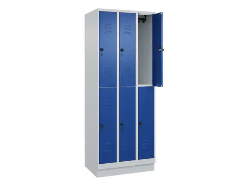 dubbeldekse locker,HxBxD 1950x750x500mm,3x2vak.,vak B 250mm