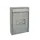 Brievenbus Milaan Zilver staal glazen front incl. 2 sleutels 36x26x8cm
