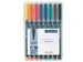 Viltstift Staedtler OHP Lumocolor 317 Medium 1.0mm Assorti 8 stuks