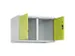 opzetkast,v. locker voor scheiding van kleding,2vak.,vak B 400mm