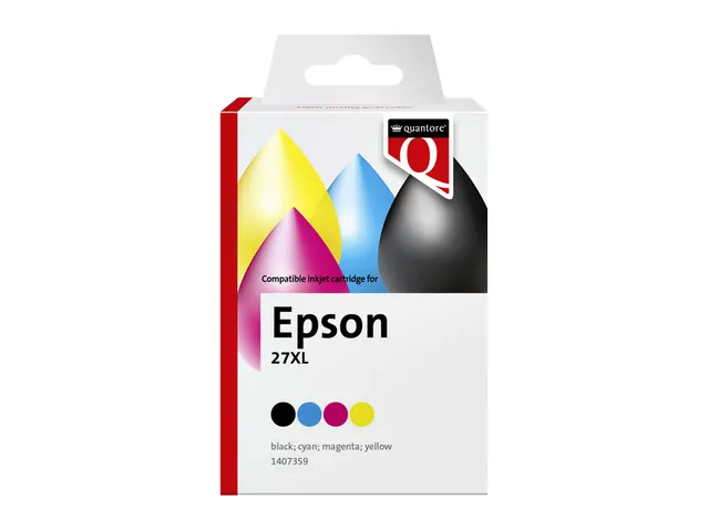 Cartouche d'encre Quantore alternative pour Epson 27XL noir- 3 couleur
