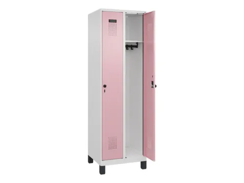 locker,HxBxD 1950x600x500mm,2vak,vak B 300mm,draaigrendel,voeten