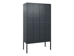 dubbeldekse locker,HxBxD 2120x1200x500mm,4x2vak.,vak B 300mm,cil.-slot