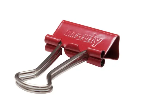 Papierklem Foldback mauly 214 Rood 19mm 12 Stuks