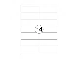 Rillprint Etiket 105x39mm 14 op een vel 1000 Vel - 1