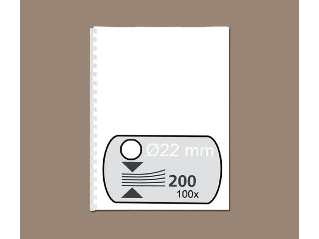 Bindrug GBC 22mm 21-rings A4 wit 100stuks