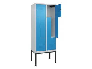 Z-garderobekast,HxBxD 2120x800x500mm,vak B 200/400mm,cil.-slot - 2