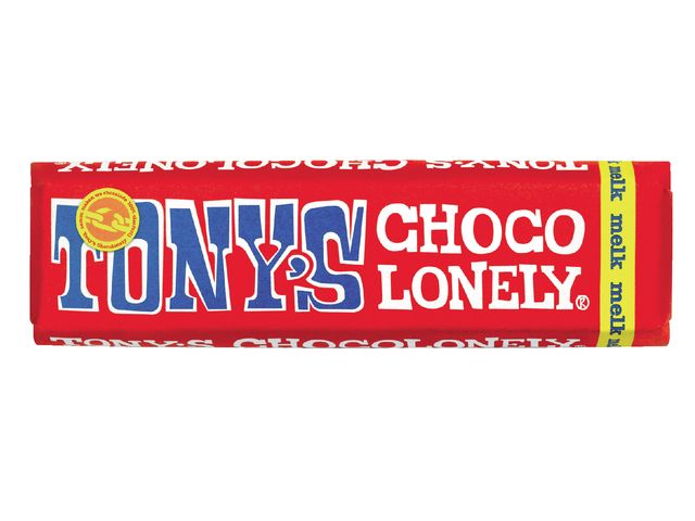 Chocolade Tony's Chocolonely reep 50gr melk | KantineSupplies.nl