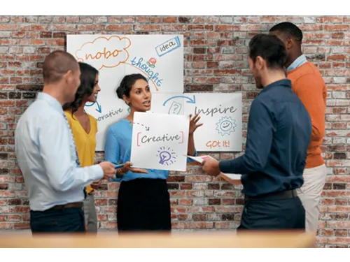 Whiteboard Nobo frameloos modulair 45x45cm