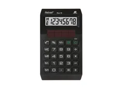 Calculator Rebell ECO 10 BX zwart hand 8 digit Blauwe Engel certificaa