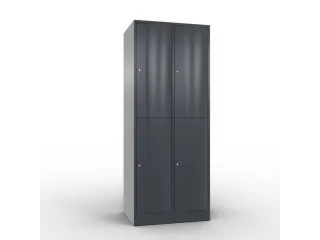 lockerkast cil.slot 1950x770x640mm 2x2 vakken RAL7021 front RAL7021 - 1