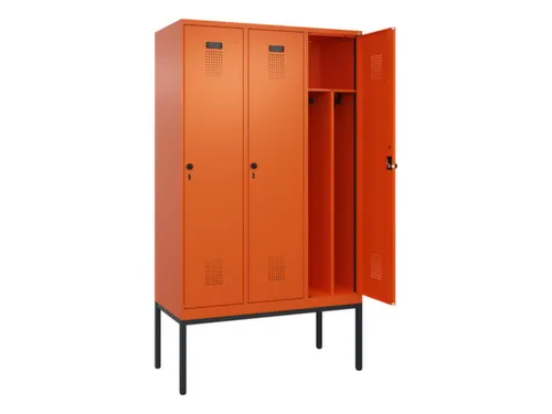 locker voor scheiding van kleding,HxBxD 2120x1200x500mm,3vak